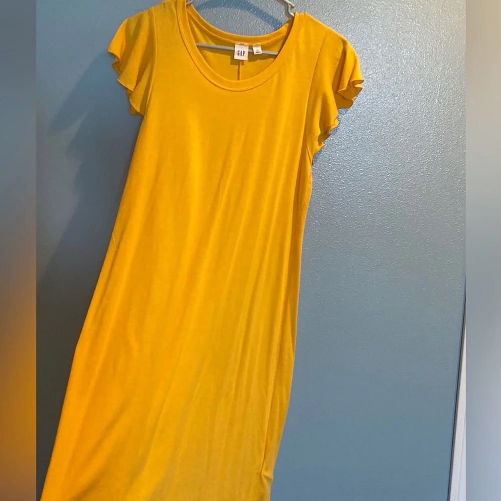 Gap Yellow Sun Dress - Sz Small Tall - Picture 2 of 5